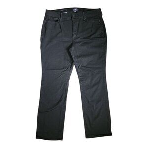 NYDJ Not Your Daughers Jeans Womens Size 18 Solid Black Marilyn Straight Fit